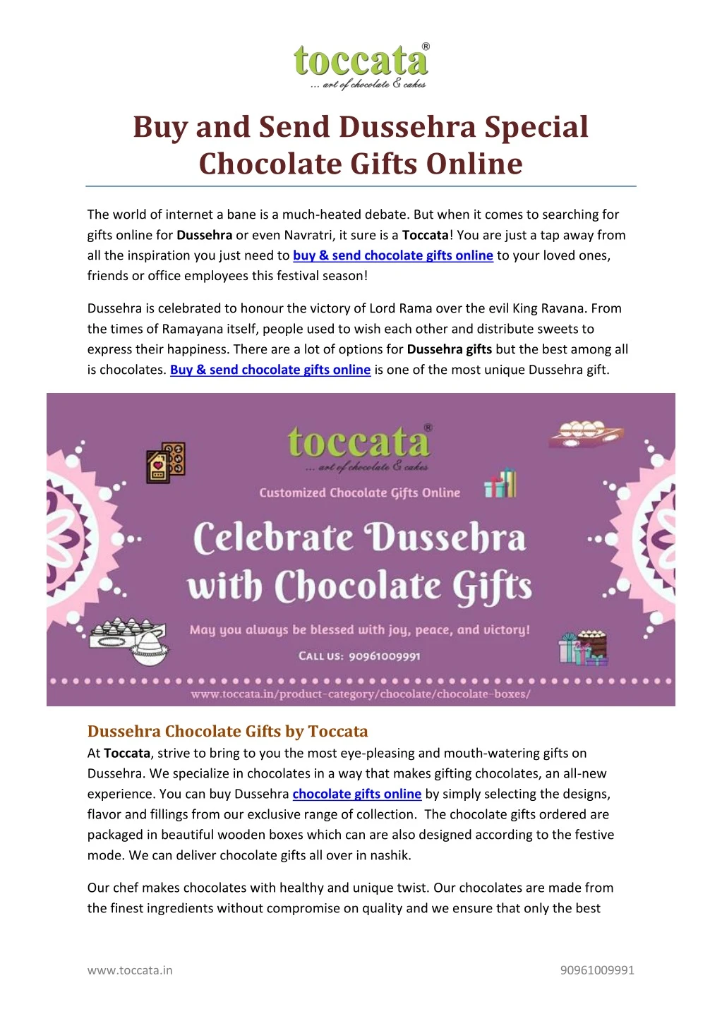 buy and send dussehra special chocolate gifts