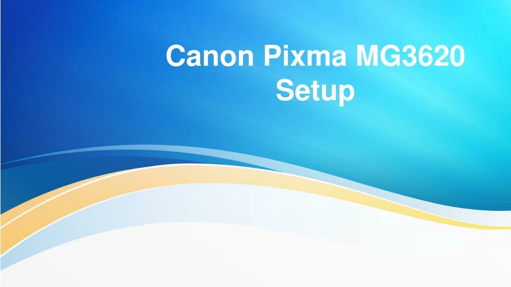 canon pixma mg3620 setup