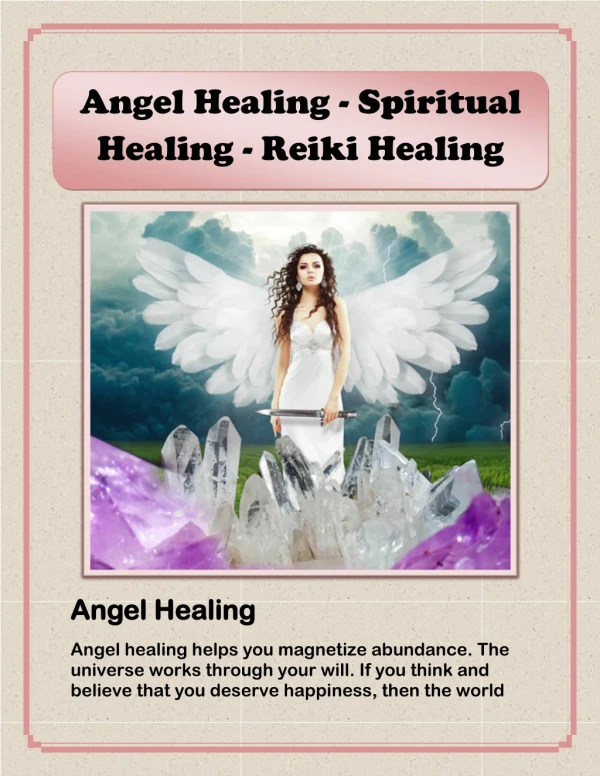 Angel Healing - Spiritual Healing - Reiki Healing