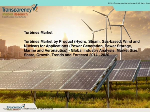 Turbines Market by Product (Hydro, Steam, Gas-based, Wind and Nuclear) for Applications