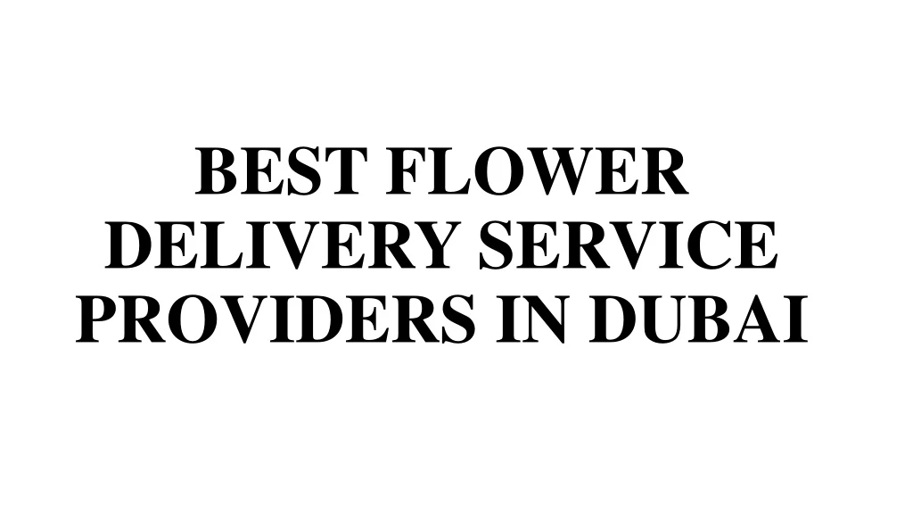 best flower delivery service providers in dubai