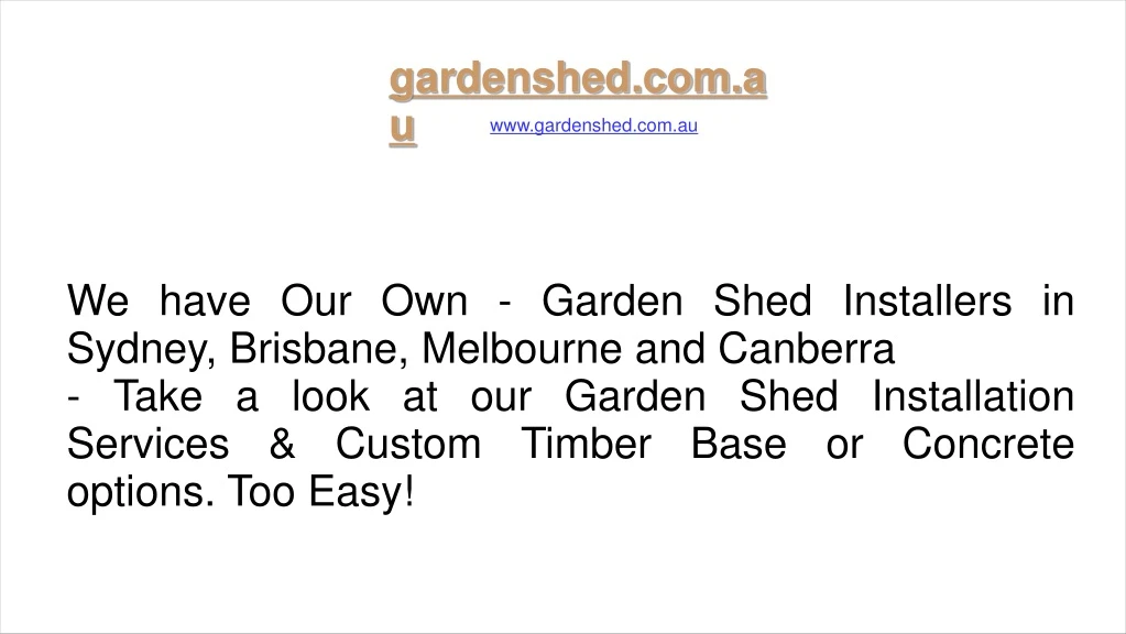gardenshed com au