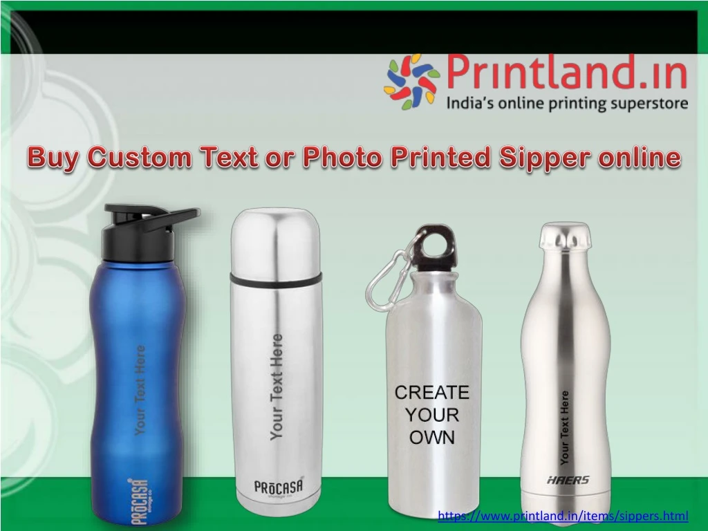 buy custom text or photo printed sipper online