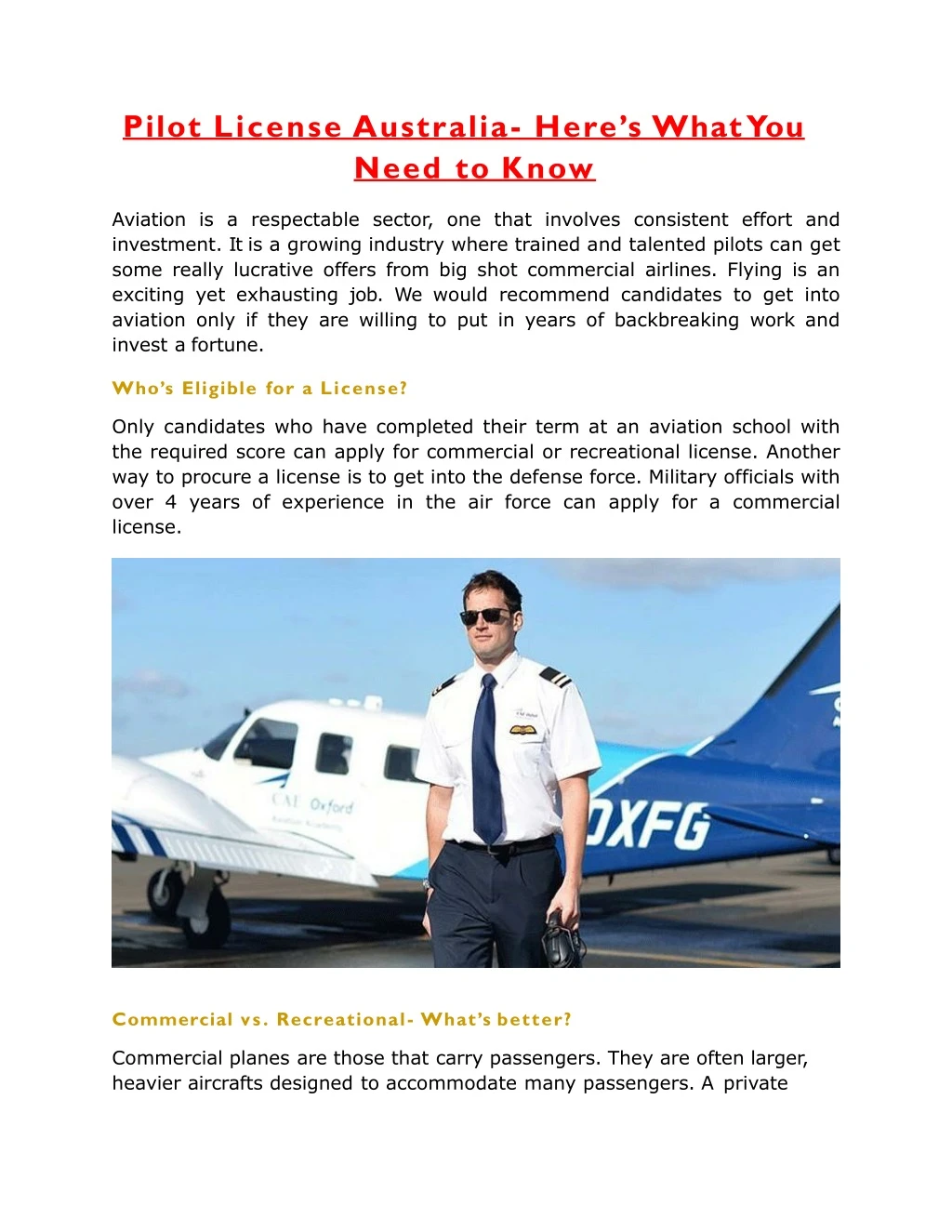 pilot license australia here s what you need