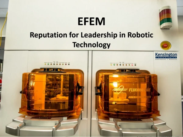 EFEM- Reputation for Leadership in Robotic Technology