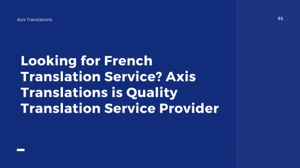 French Translation Service In UK