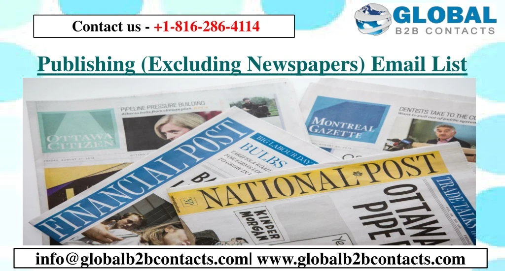 publishing excluding newspapers email list