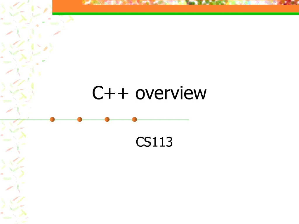 c overview