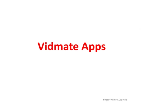 Vidmate Apps