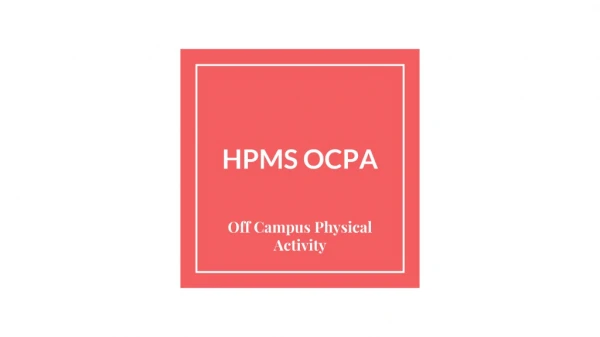 HPMS OCPA