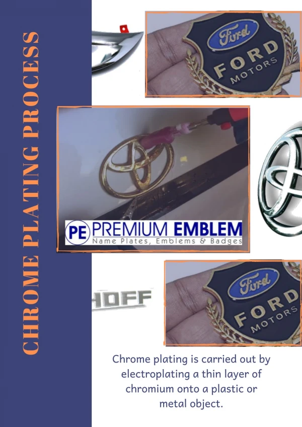 Chrome Plating Process On Custom 3d Badges For Car