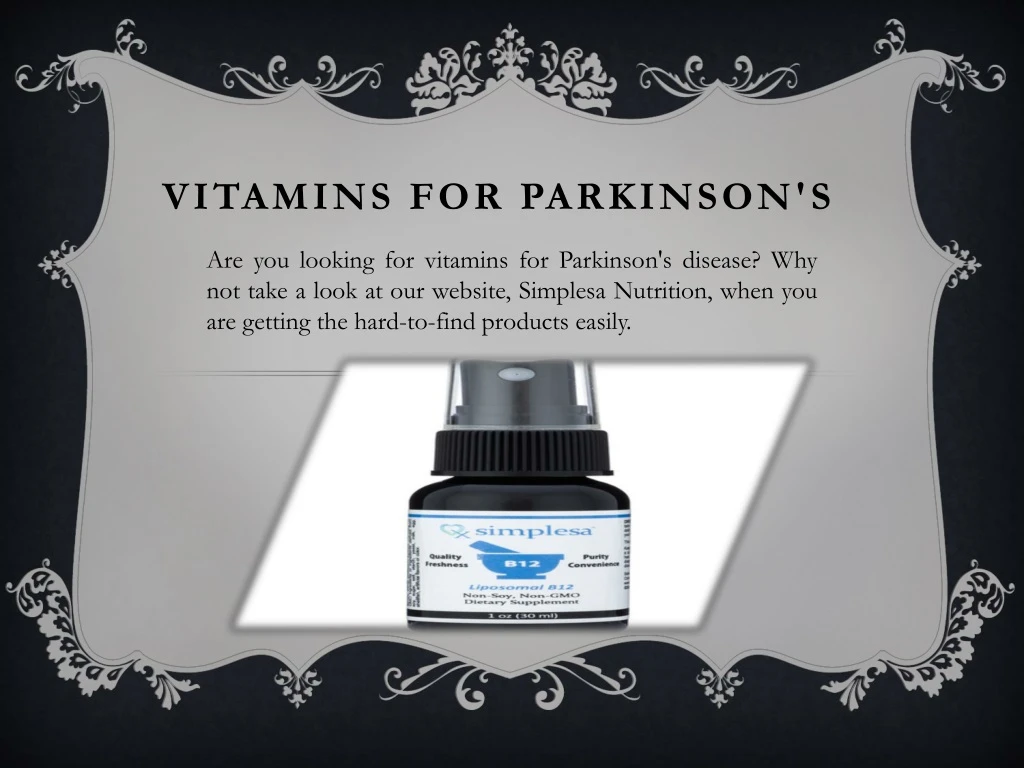vitamins for parkinson s