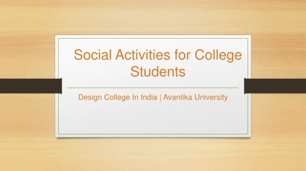 Social Activities for College Students - Avantika University