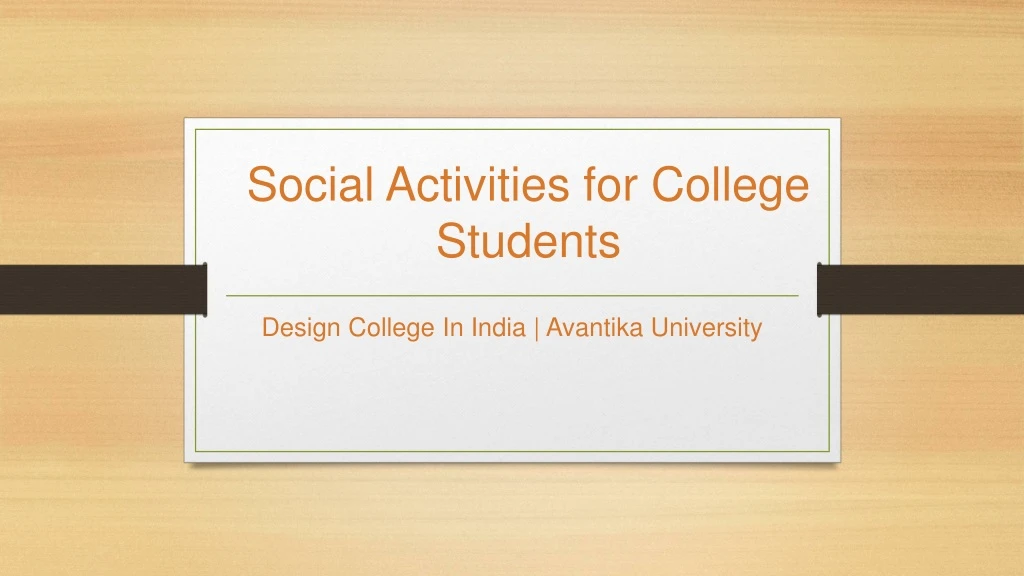 social activities for college students