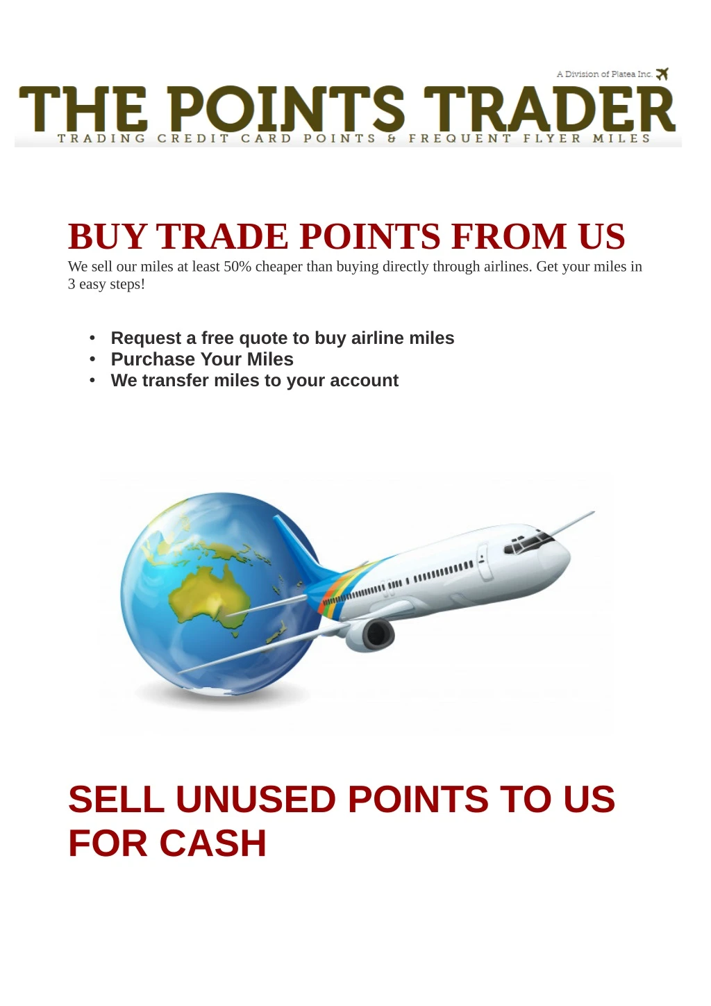 buy trade points from us we sell our miles