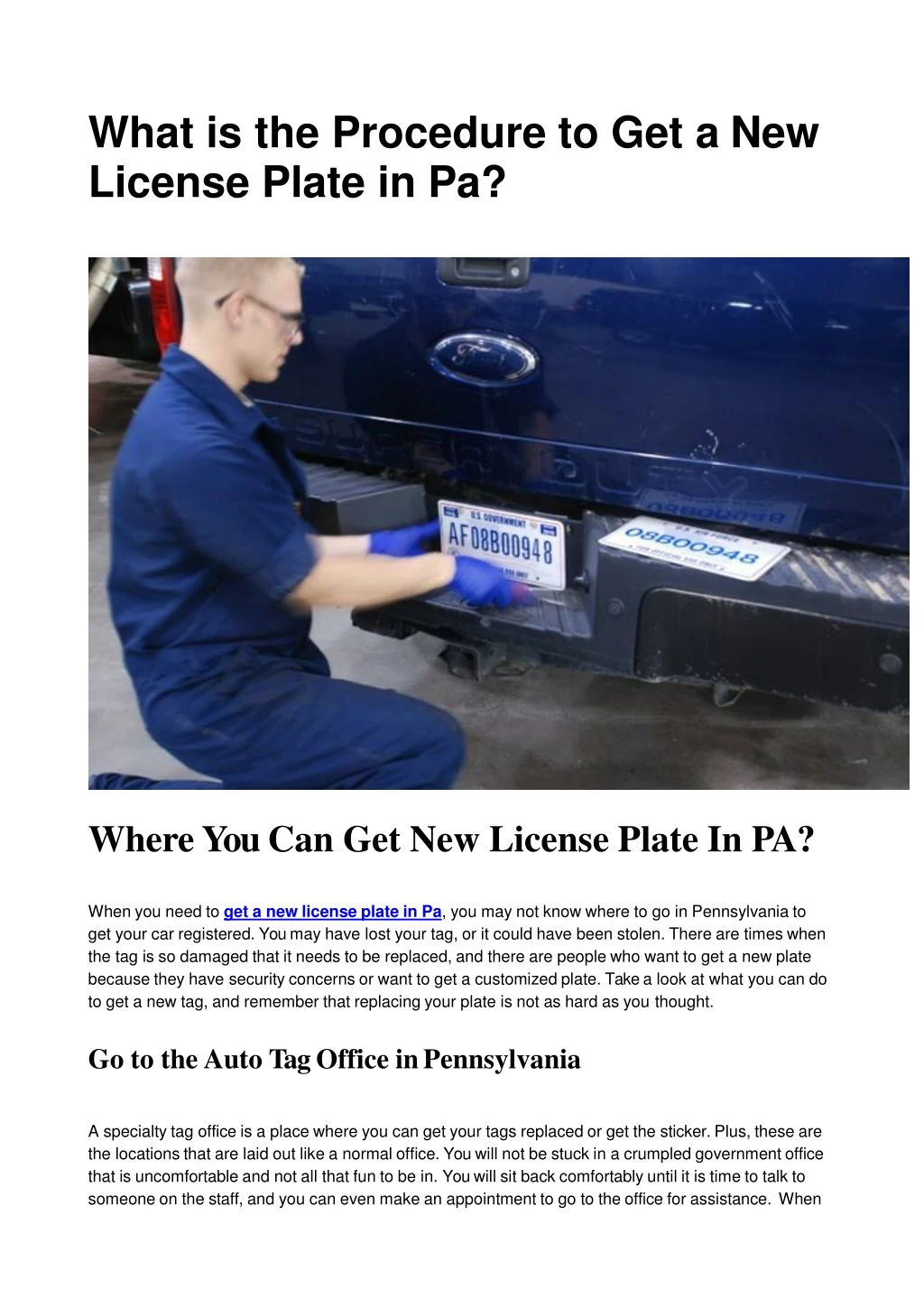 PPT Where You Can Get New License Plate In PA? PowerPoint