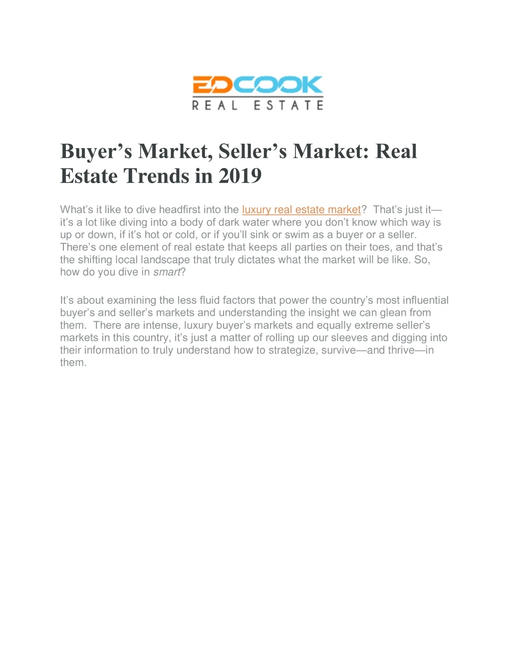 buyer s market seller s market real estate trends