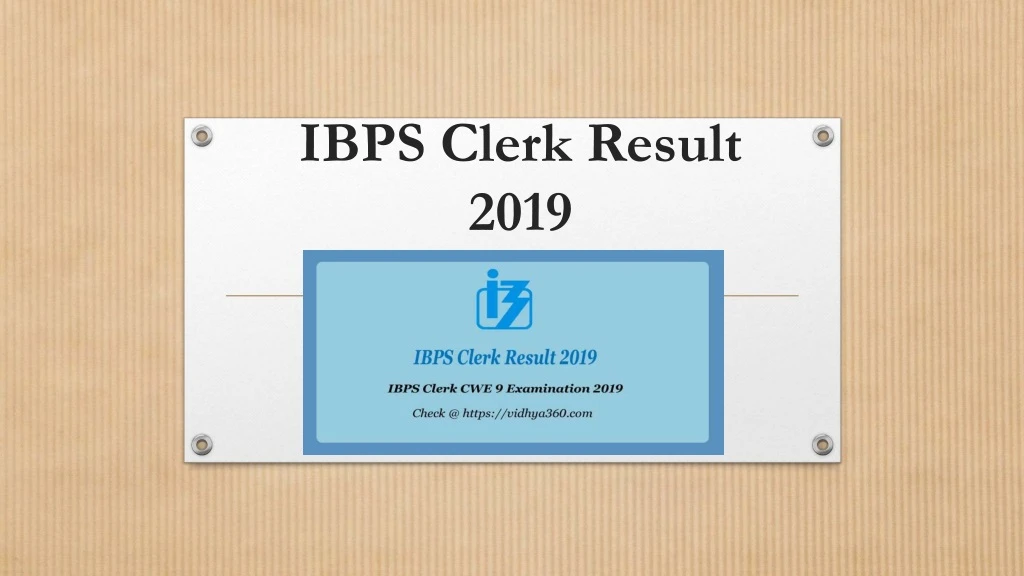 ibps clerk result 2019