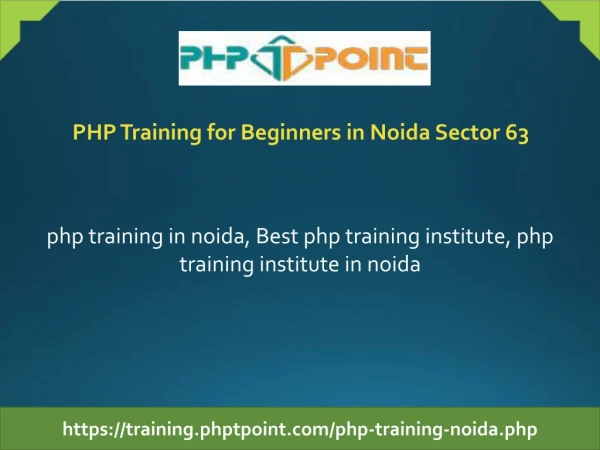 php training for beginners in noida sector 63