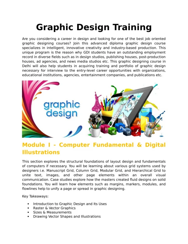 Graphic Design Training