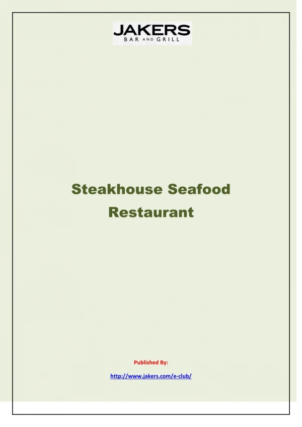 Steakhouse Seafood Restaurant