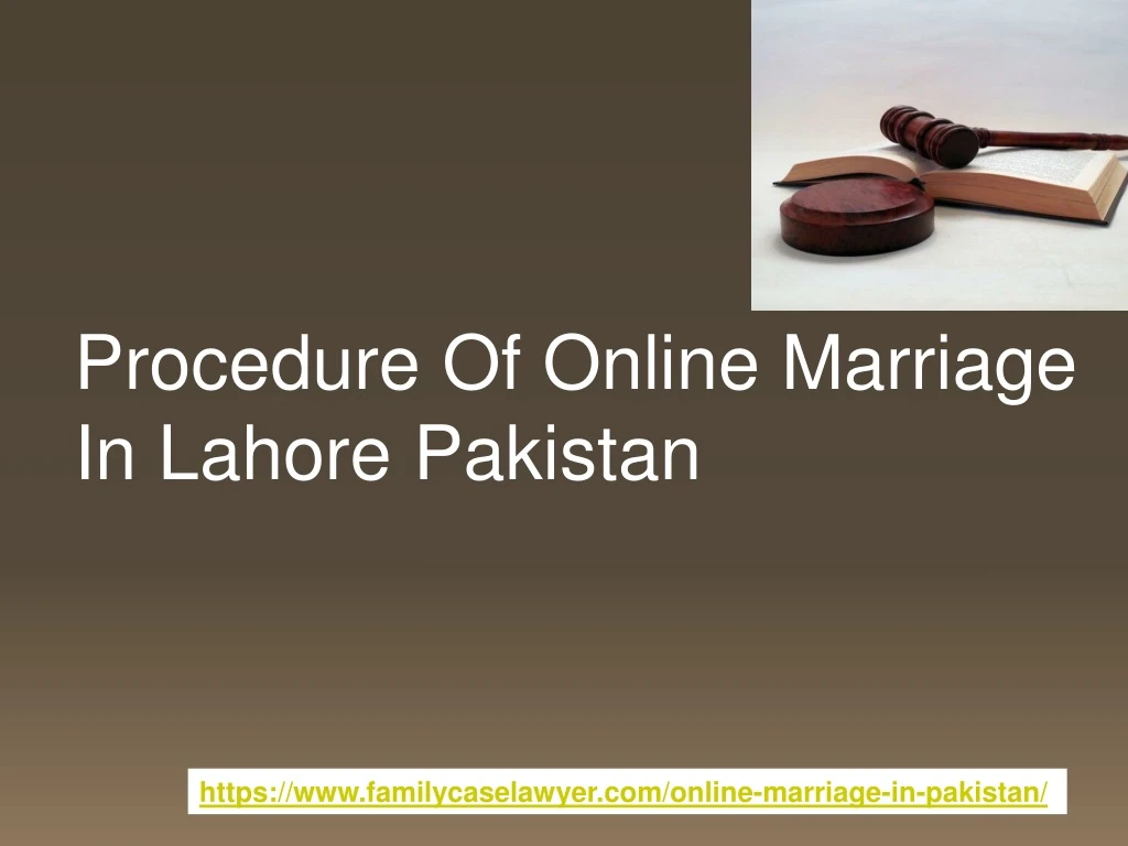 procedure of online marriage in lahore pakistan