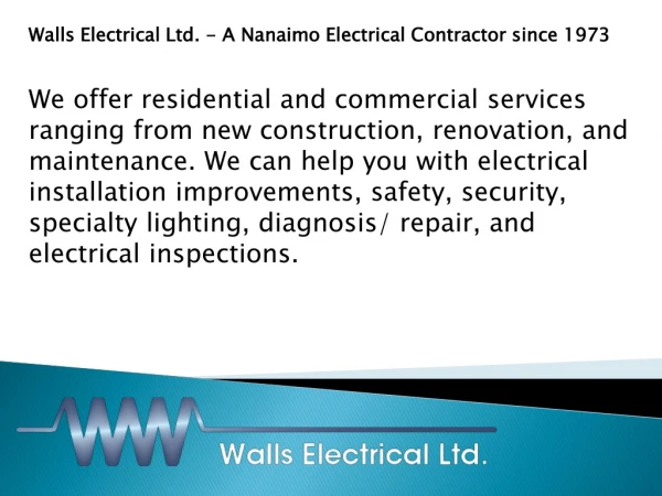 Electrical Contractor Nanaimo