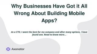 Why businesses have got it all wrong about building mobile apps ? - slide 1