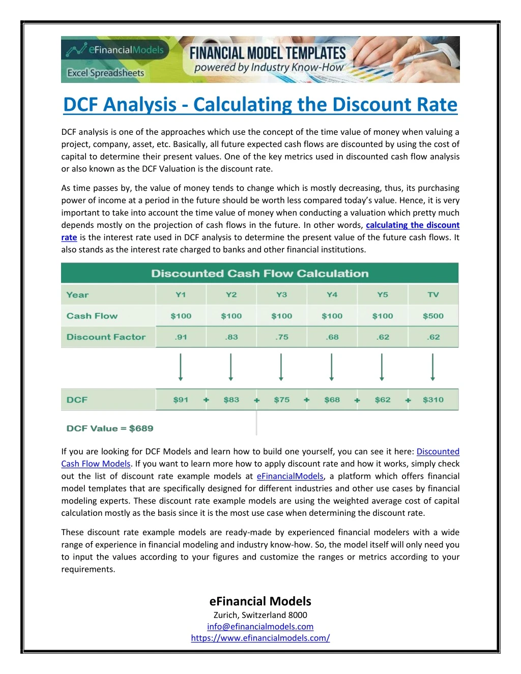 dcf analysis calculating the discount rate