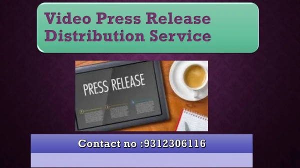 Video Press Release Distribution Service 