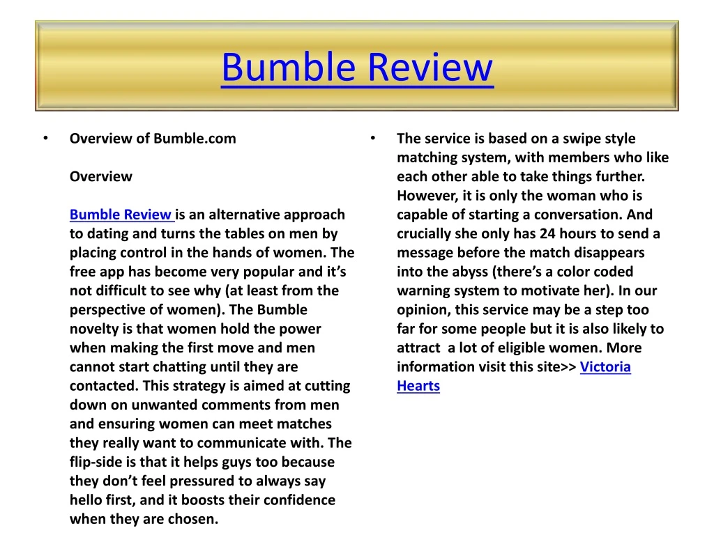 bumble review