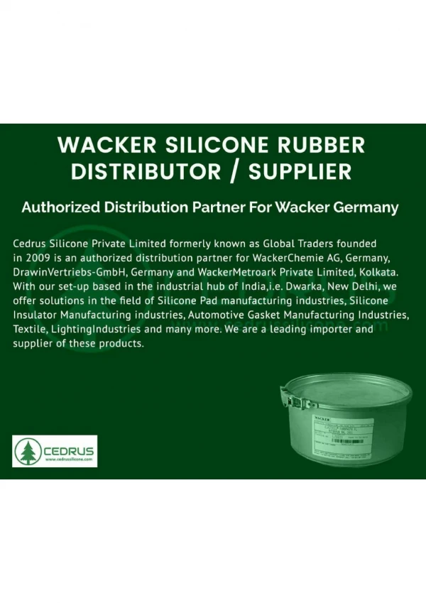 Wacker Silicone Rubber Distributor