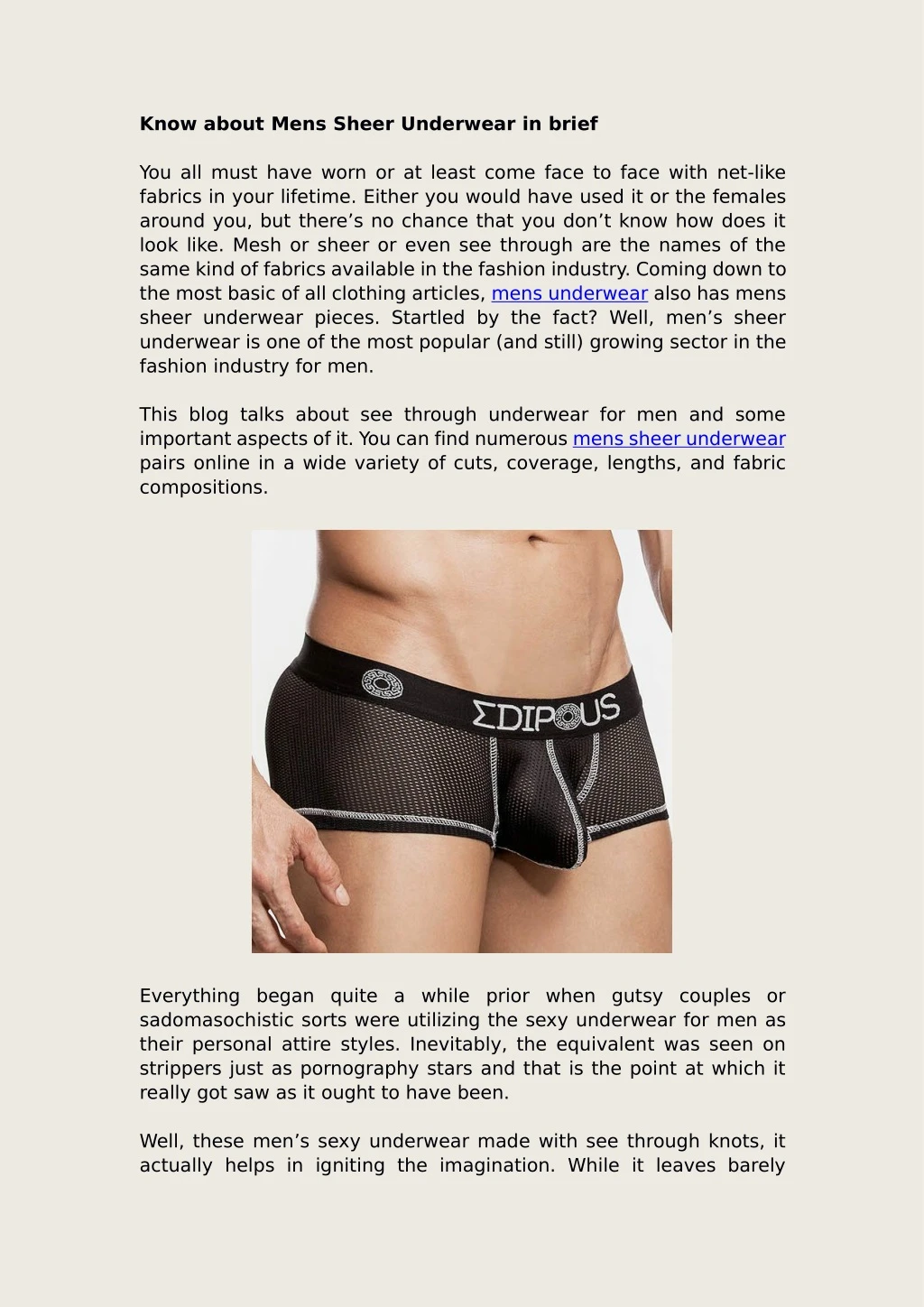 know about mens sheer underwear in brief