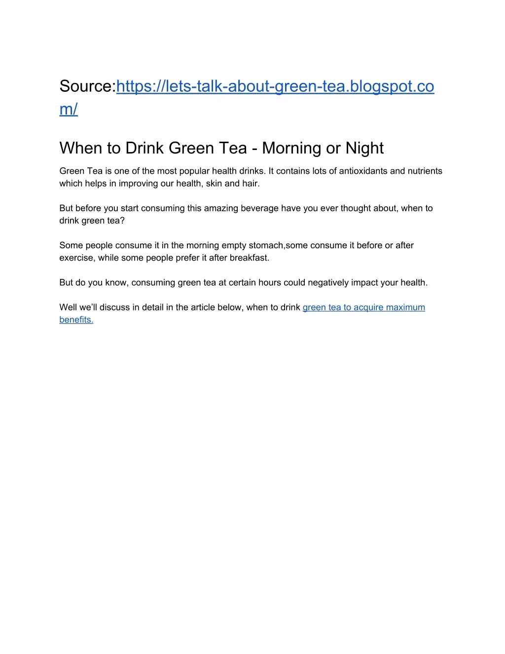 source https lets talk about green tea blogspot