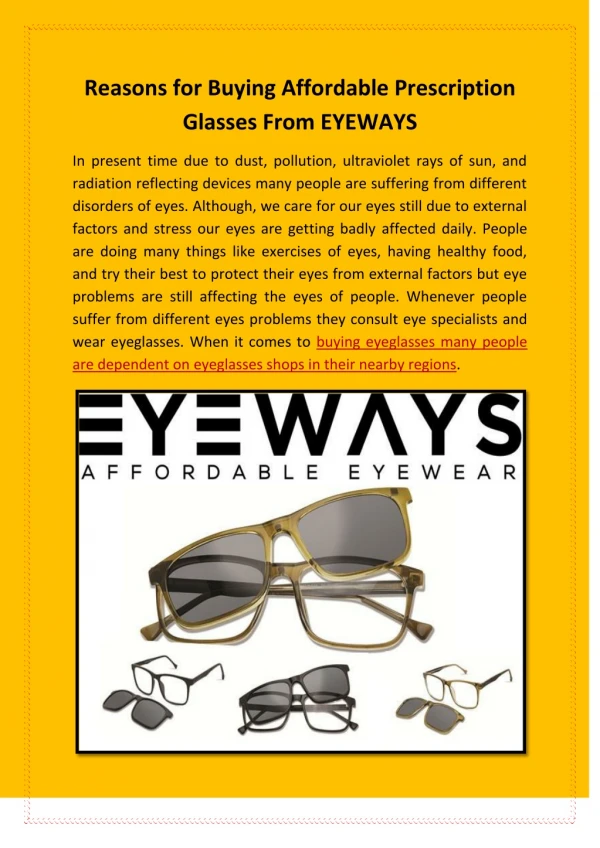 Buy Best Prescription Sunglasses Online At Affordable Price