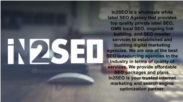 White Label SEO Company - In2SEO