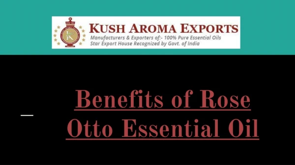 Benefits of Rose Otto Essential Oil