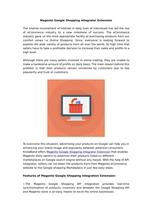 KnowBand's Magento Google Shopping Integrator Extension