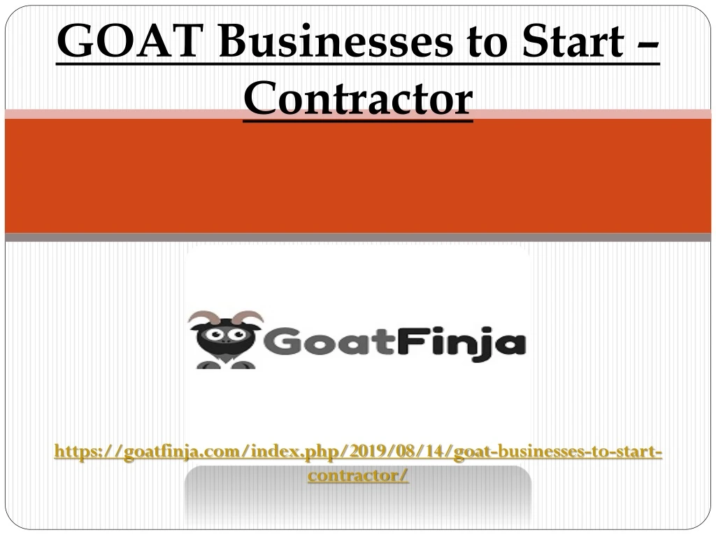 goat businesses to start contractor