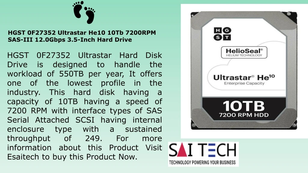 hgst 0f27352 ultrastar he10 10tb 7200rpm