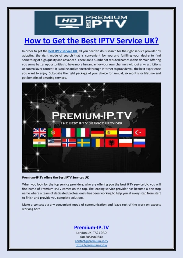 How to Get the Best IPTV Service UK?