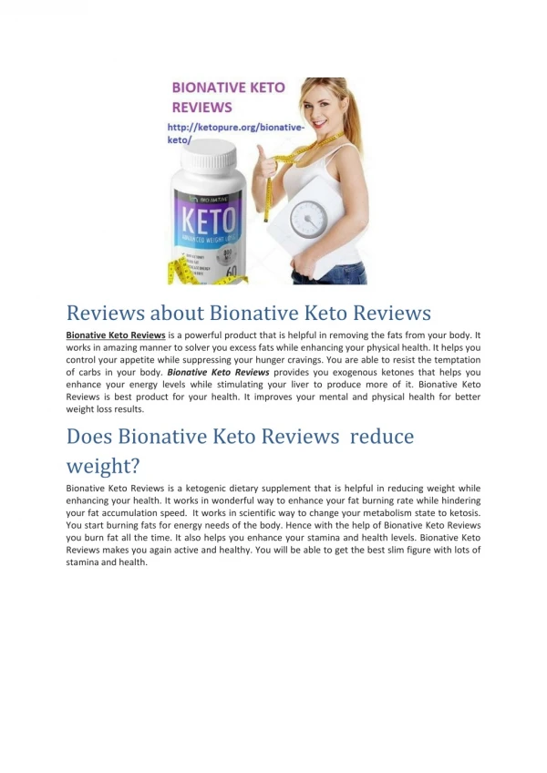 Bionative Keto Reviews