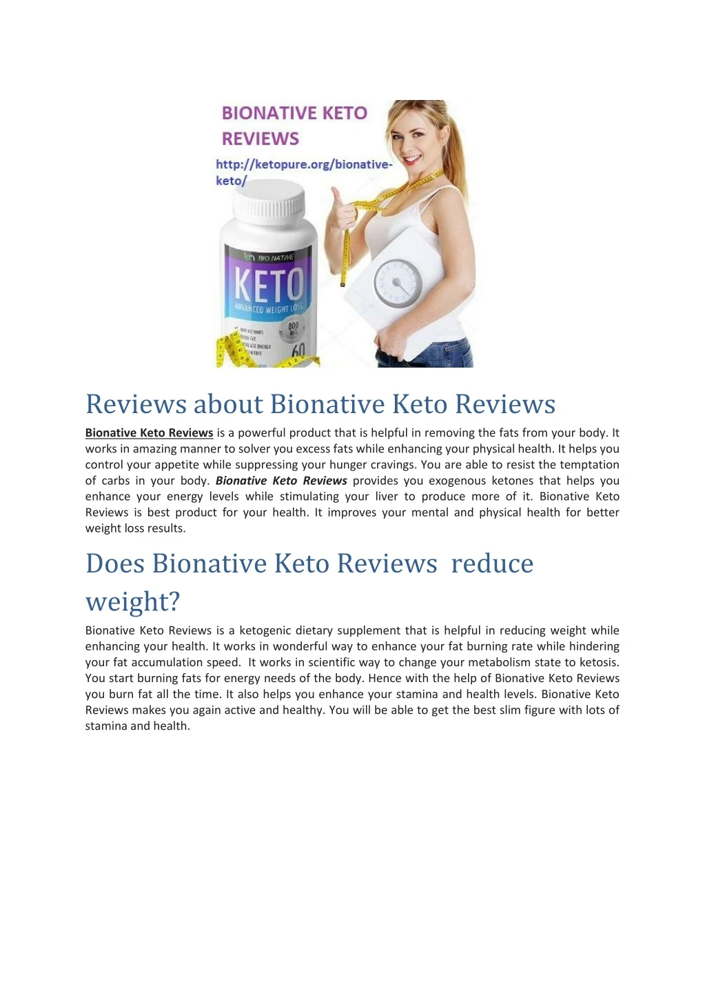 reviews about bionative keto reviews
