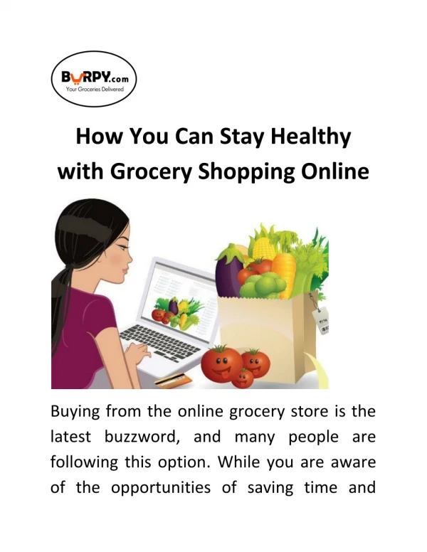 How You Can Stay Healthy with Grocery Shopping Online
