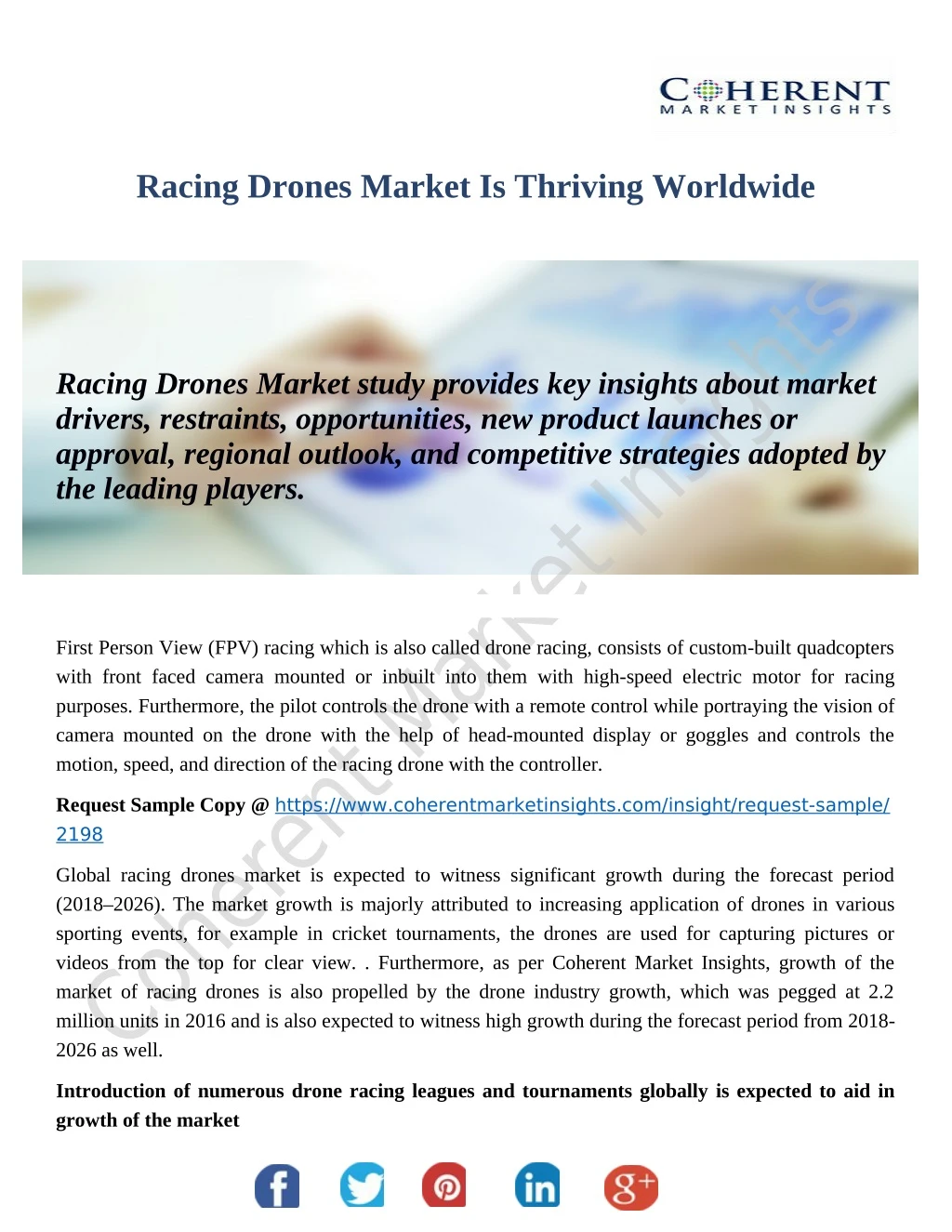 racing drones market is thriving worldwide