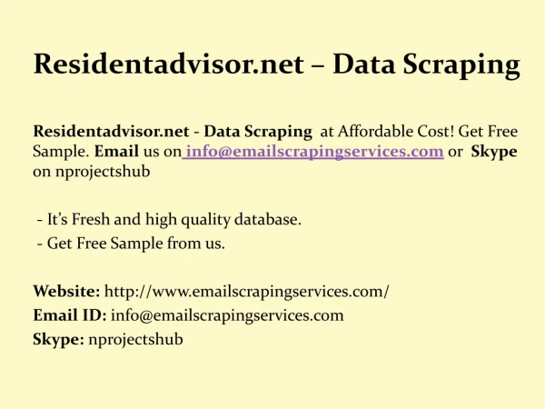 residentadvisor net data scraping