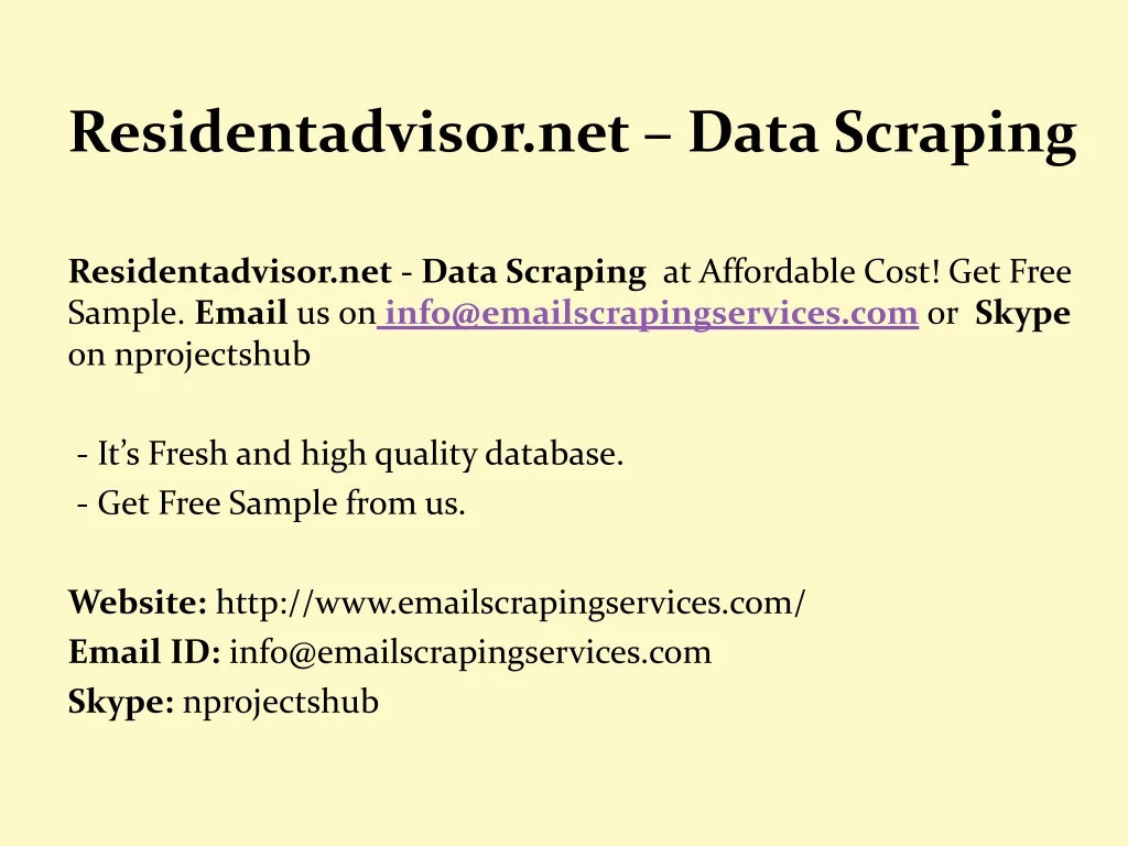 residentadvisor net data scraping