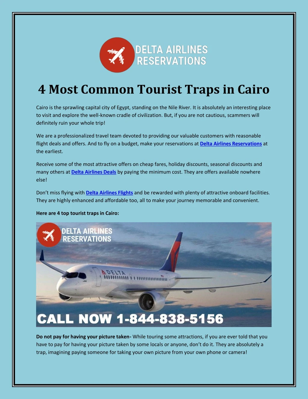 4 most common tourist traps in cairo