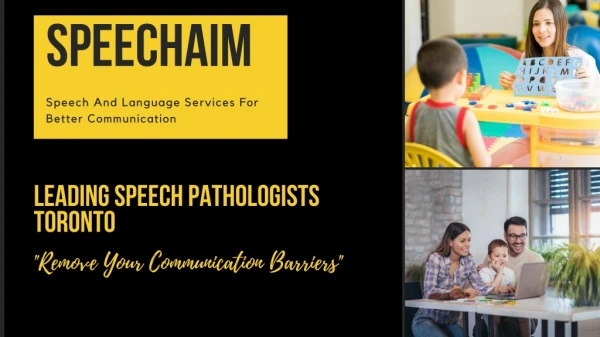 SpeechAim| Leading Speech Pathologist Toronto