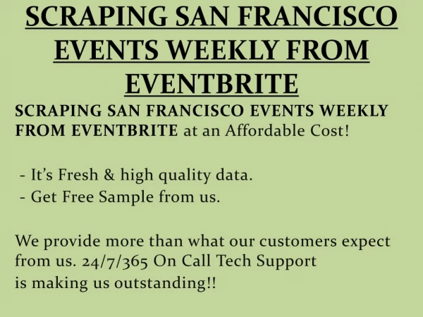 scraping san francisco events weekly from eventbrite